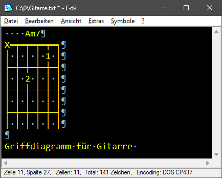 E·d·i  im Einsatz (Codepage 437)