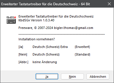 KbdSGx Installation von KbdSGx