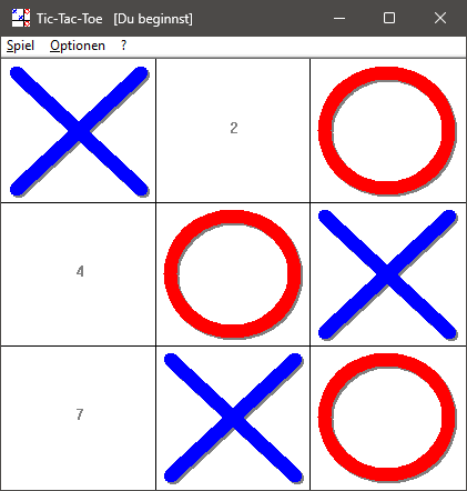 Tic-Tac-Toe im Einsatz