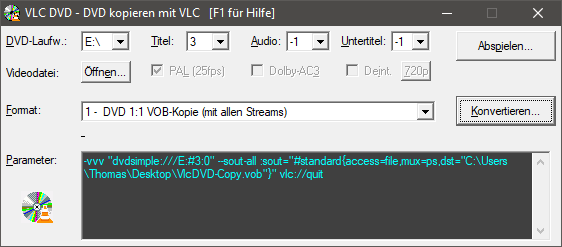 VlcDVD (Deutsch) VlcDVD im Einsatz